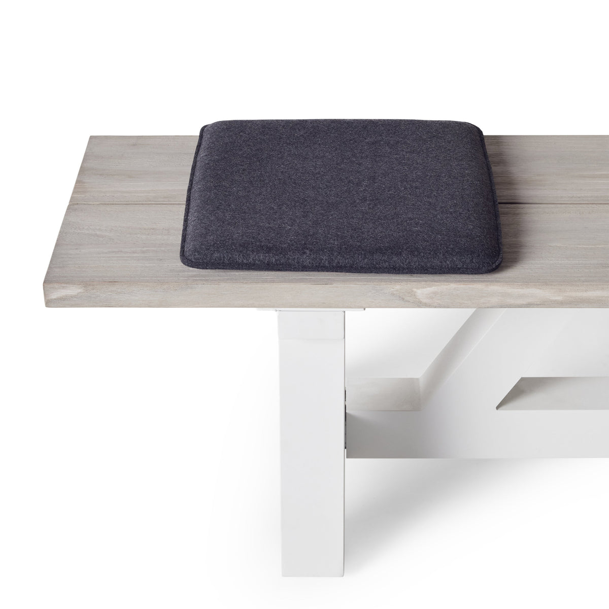 Zabuton Wool Felt Square Seat Pad in Charcoal