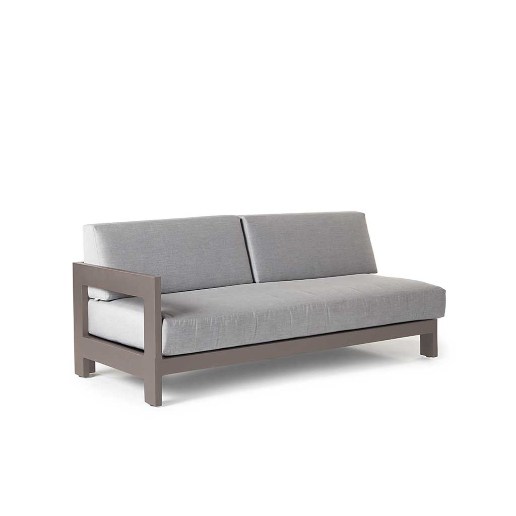 Tiburon Sectional Right Arm in Quartz Grey Aluminum