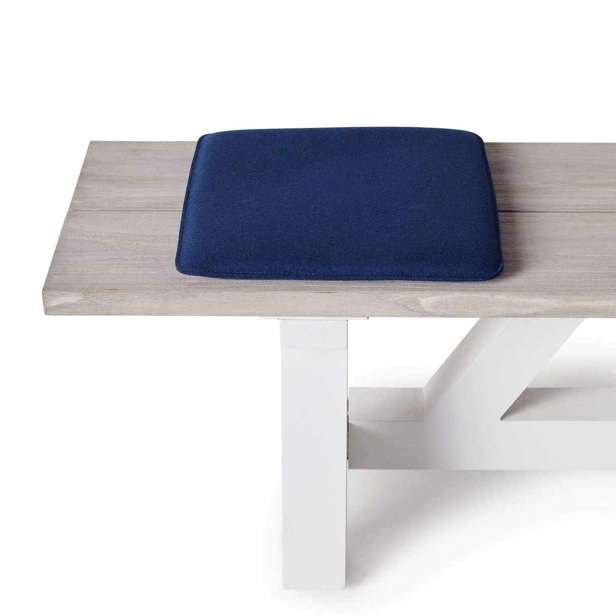 Zabuton Wool Felt Square Seat Pad in Marine