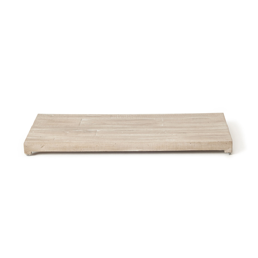 Contempo and Indio Rectangular Fire Table Lid in Silver Pine