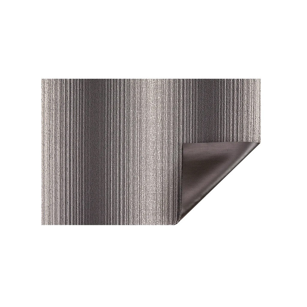 Fade Stripe Shag Floor Mat in Stone
