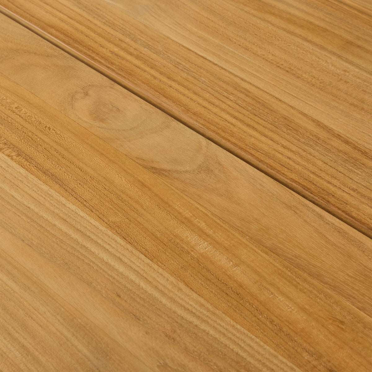 Merced Dining Table in Dune Aluminum With Teak Top