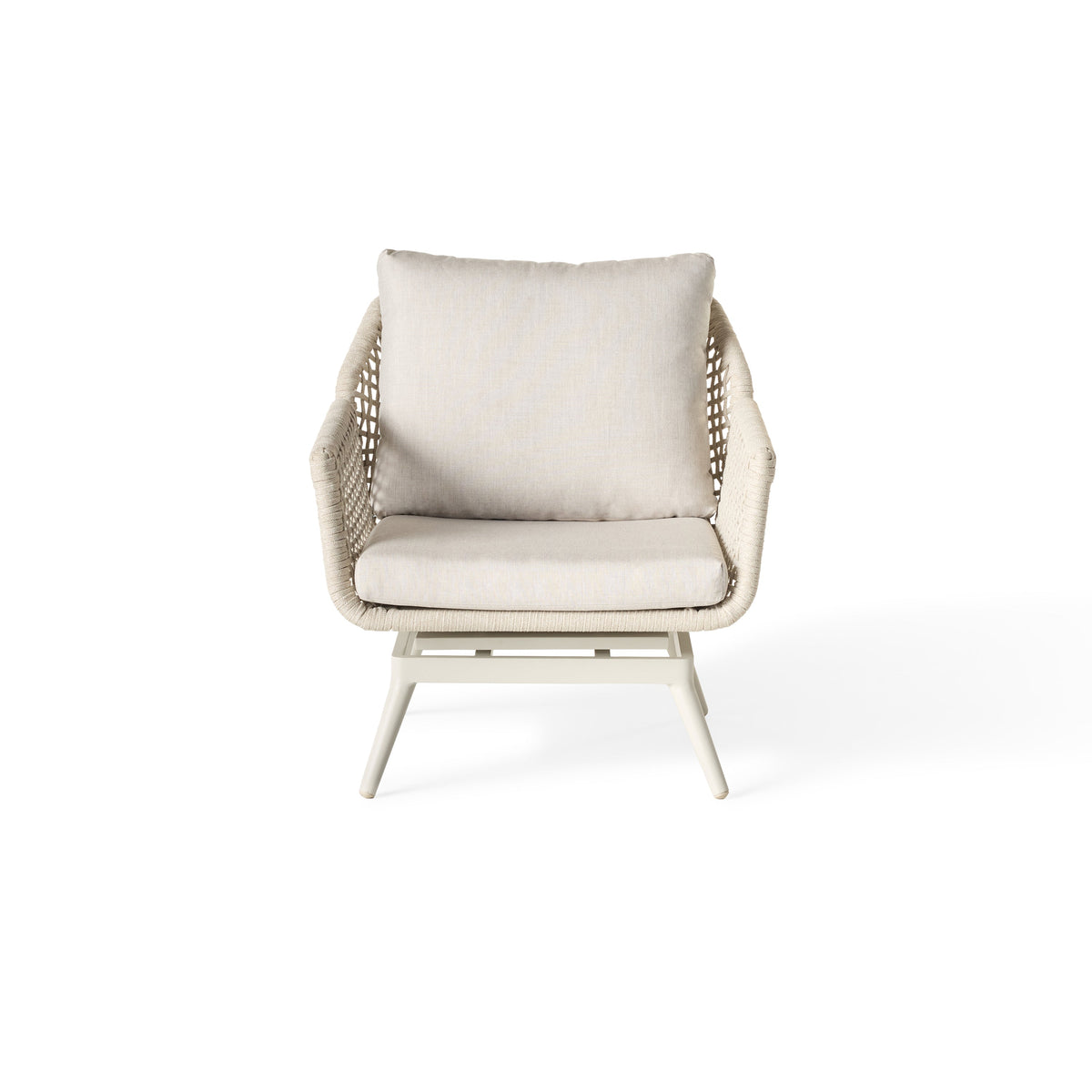 Montecito Swivel Lounge Chair in Dune Aluminum