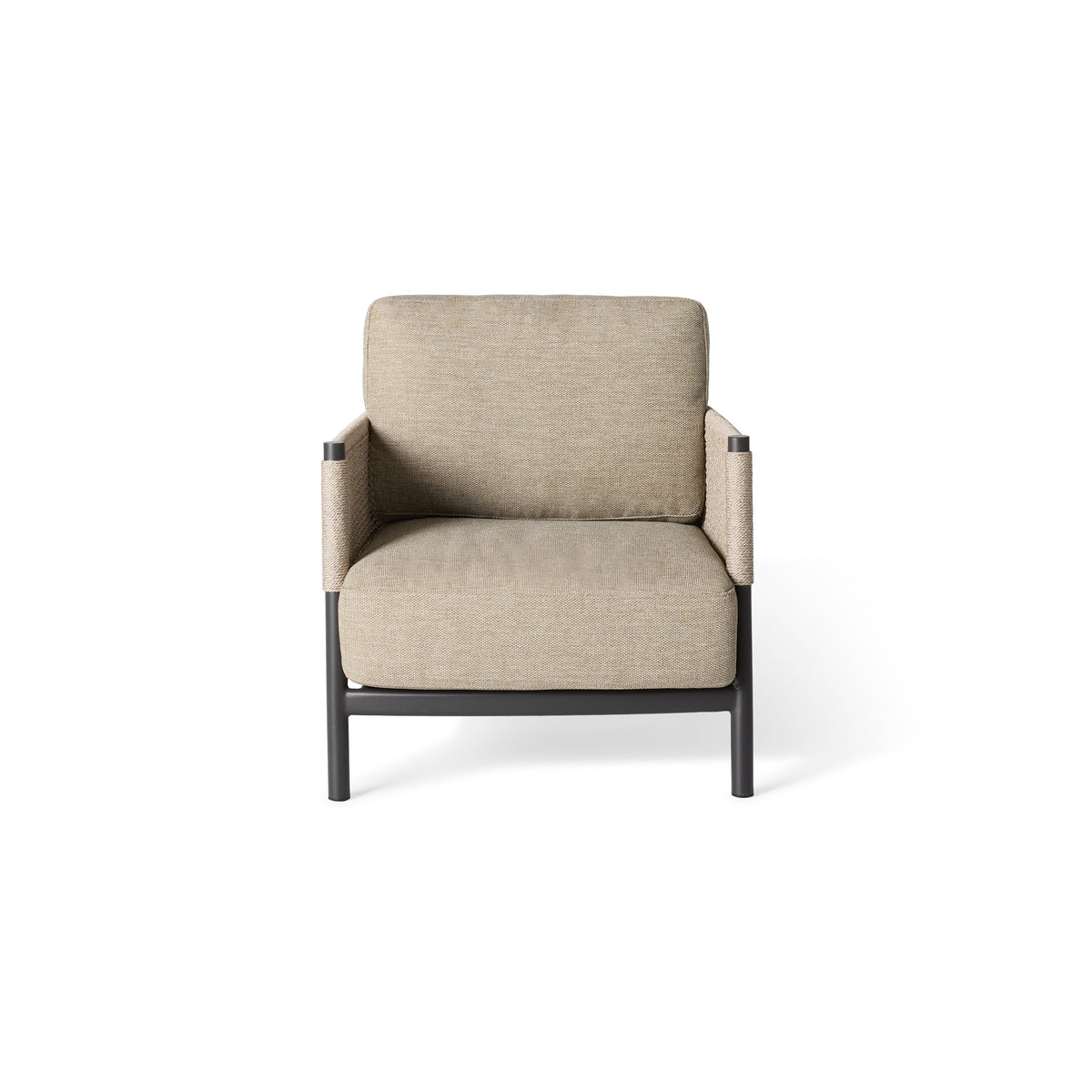 Saratoga Lounge Chair in Charcoal Aluminum