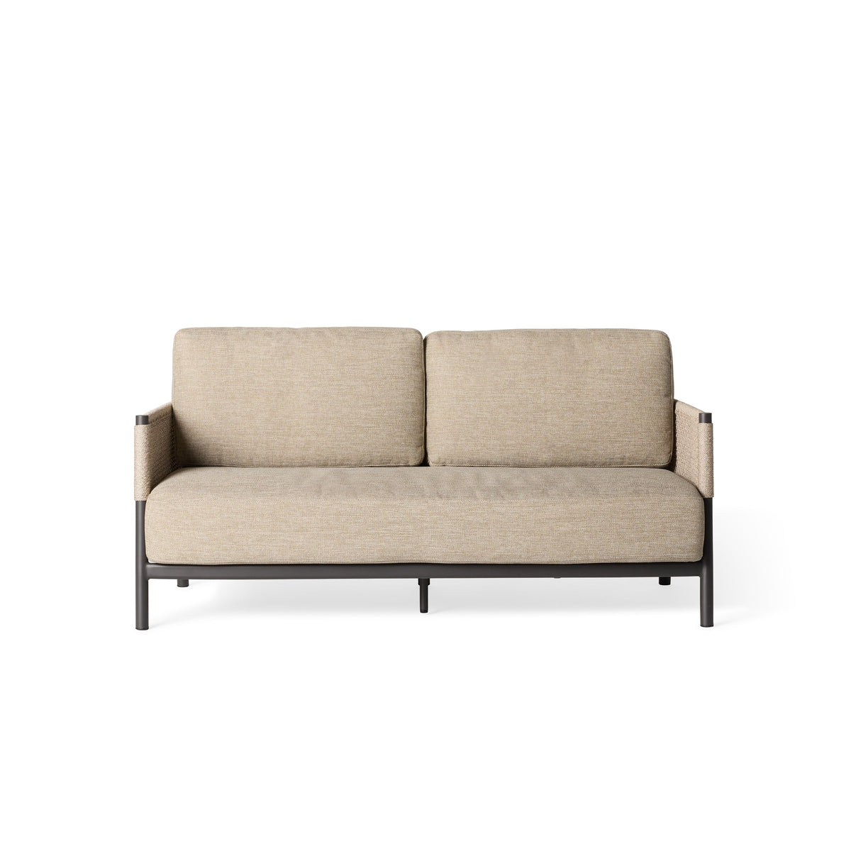 Saratoga Loveseat in Charcoal Aluminum