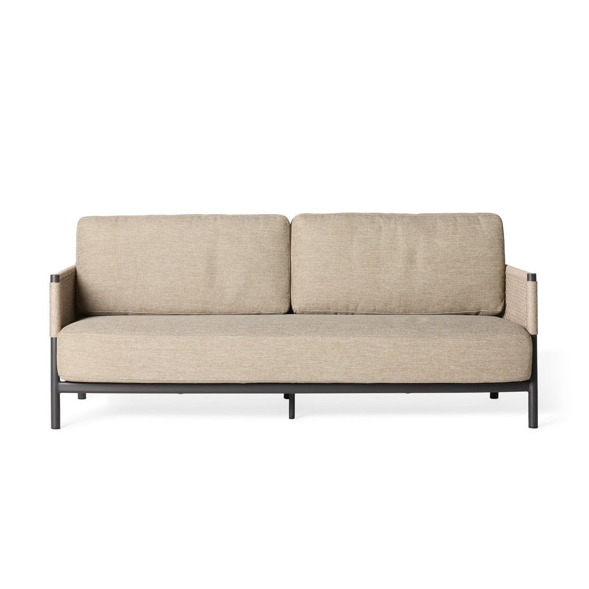 Saratoga Sofa in Charcoal Aluminum