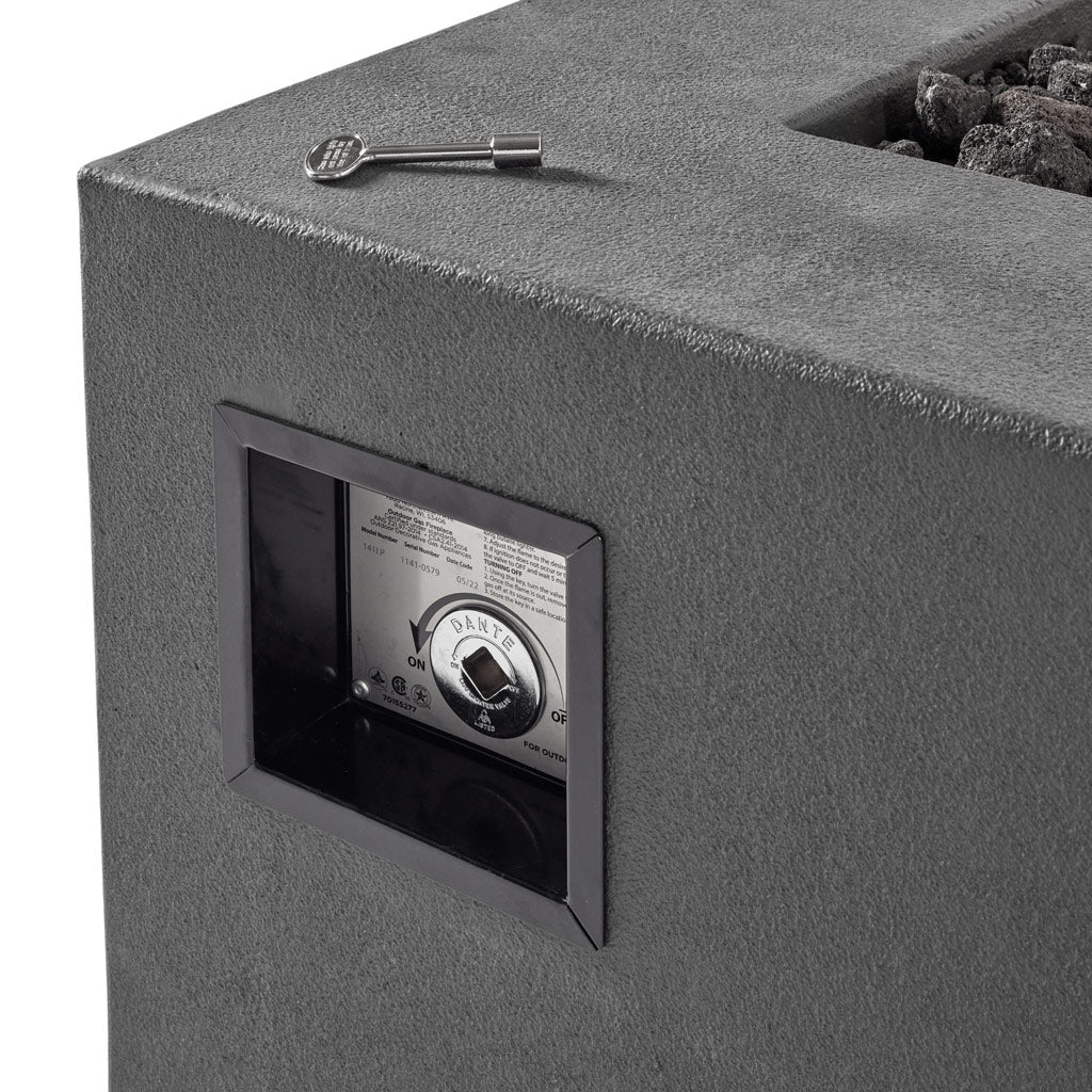 Tahoe Square Fire Table - Carbon (Natural Gas)