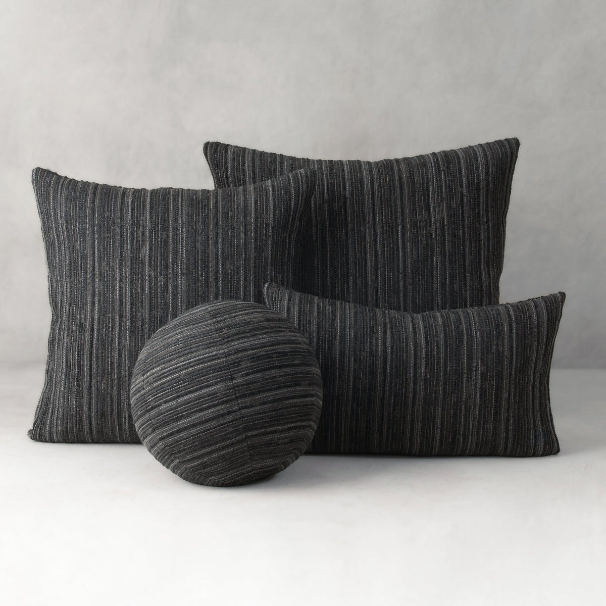 Luxe Stripe Charcoal Pillow