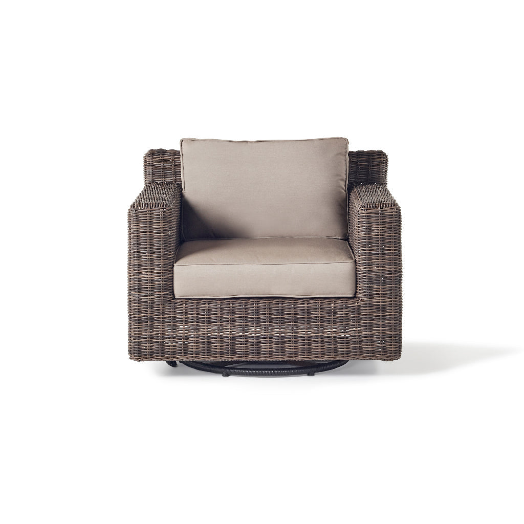 Sausalito Swivel Lounge Chair in Terra Wicker