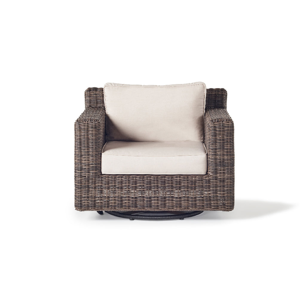 Sausalito Swivel Lounge Chair in Terra Wicker