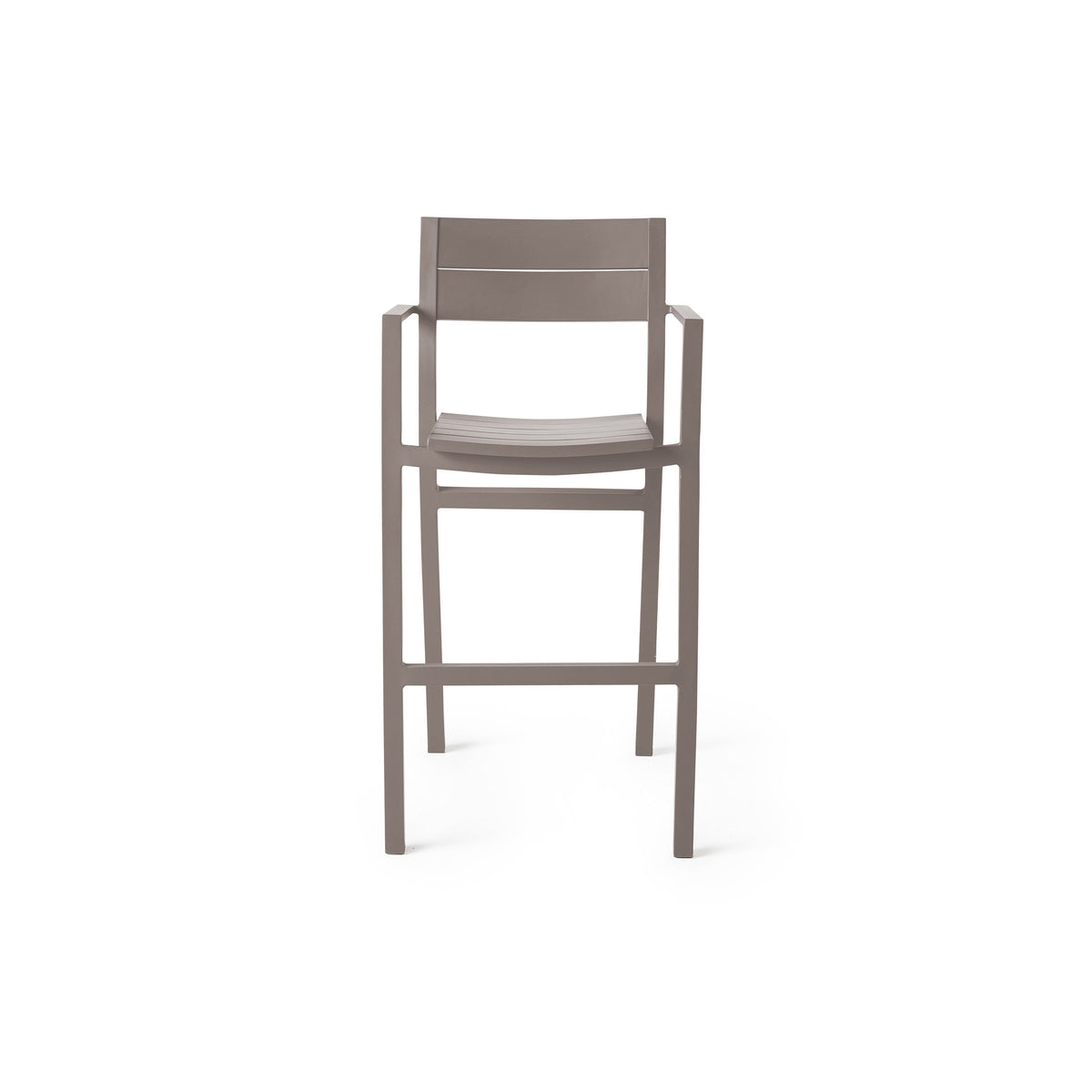 Belvedere Bar Chair in Quartz Grey Aluminum