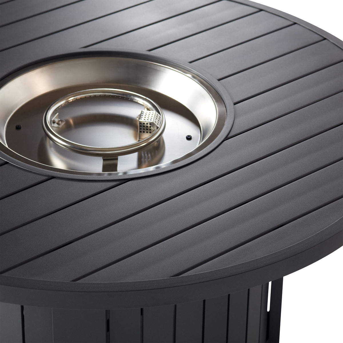 Belvedere Round Fire Table in Charcoal