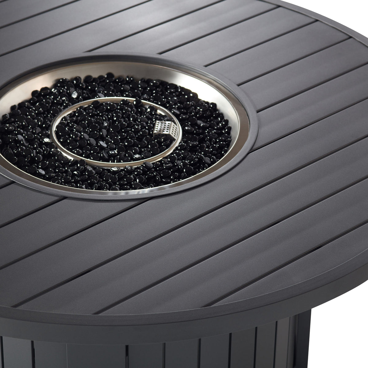 Belvedere Round Fire Table in Charcoal