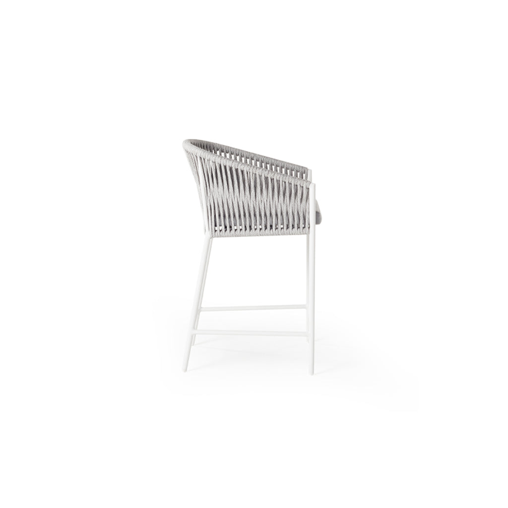 Olema Counter Chair in White Aluminum