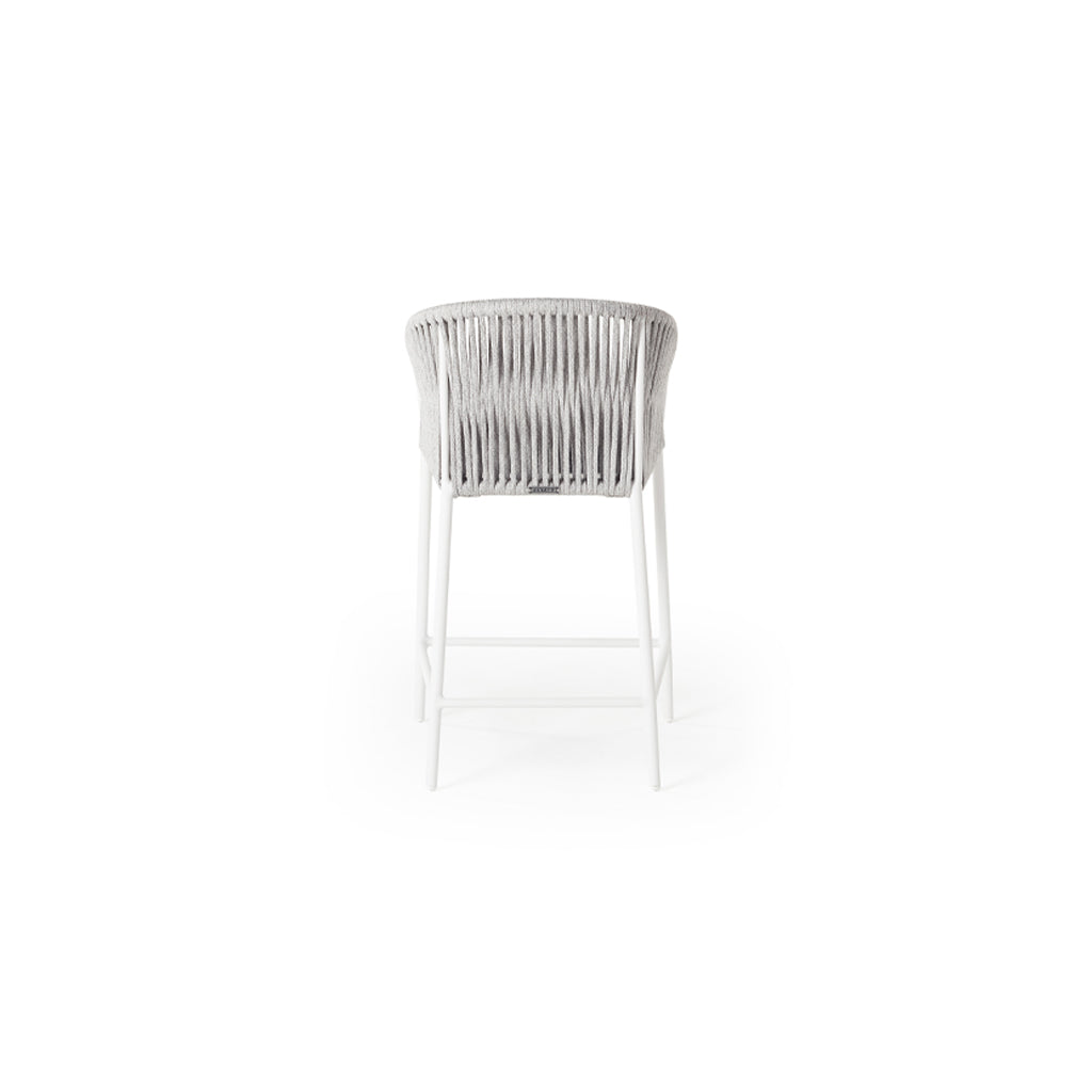Olema Counter Chair in White Aluminum