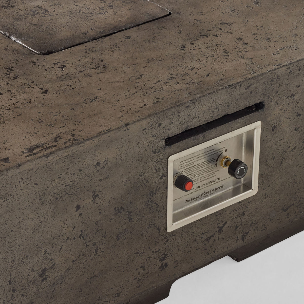 Legend 60" Rectangular Fire Table in Dark Basalt (Natural Gas)