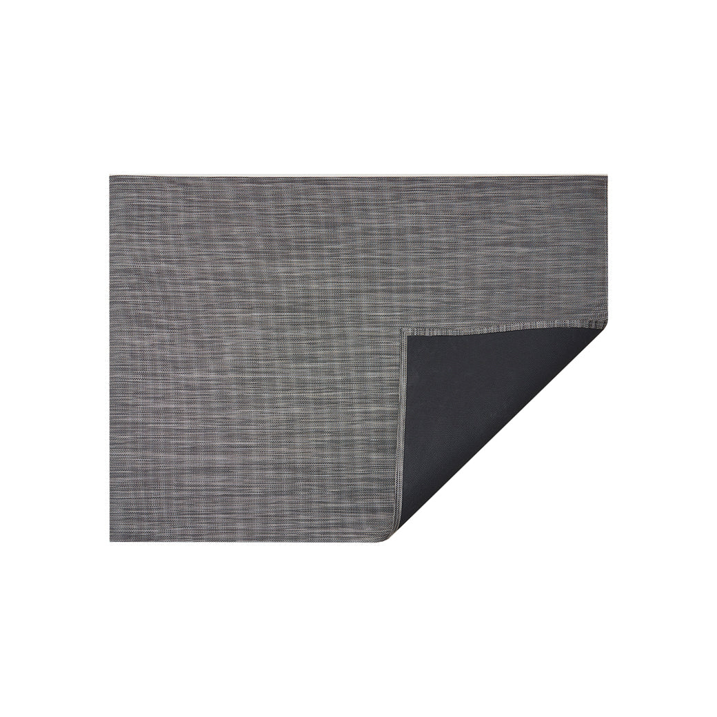 Mini Basketweave Rug in Light Grey
