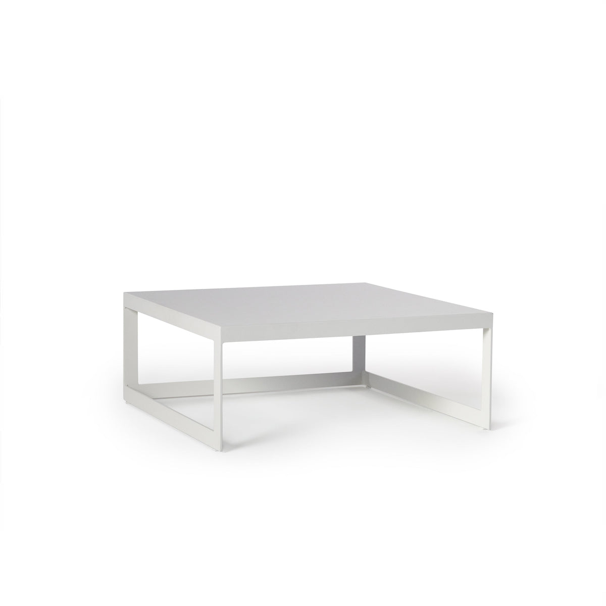 Vista 36" White Square Coffee Table