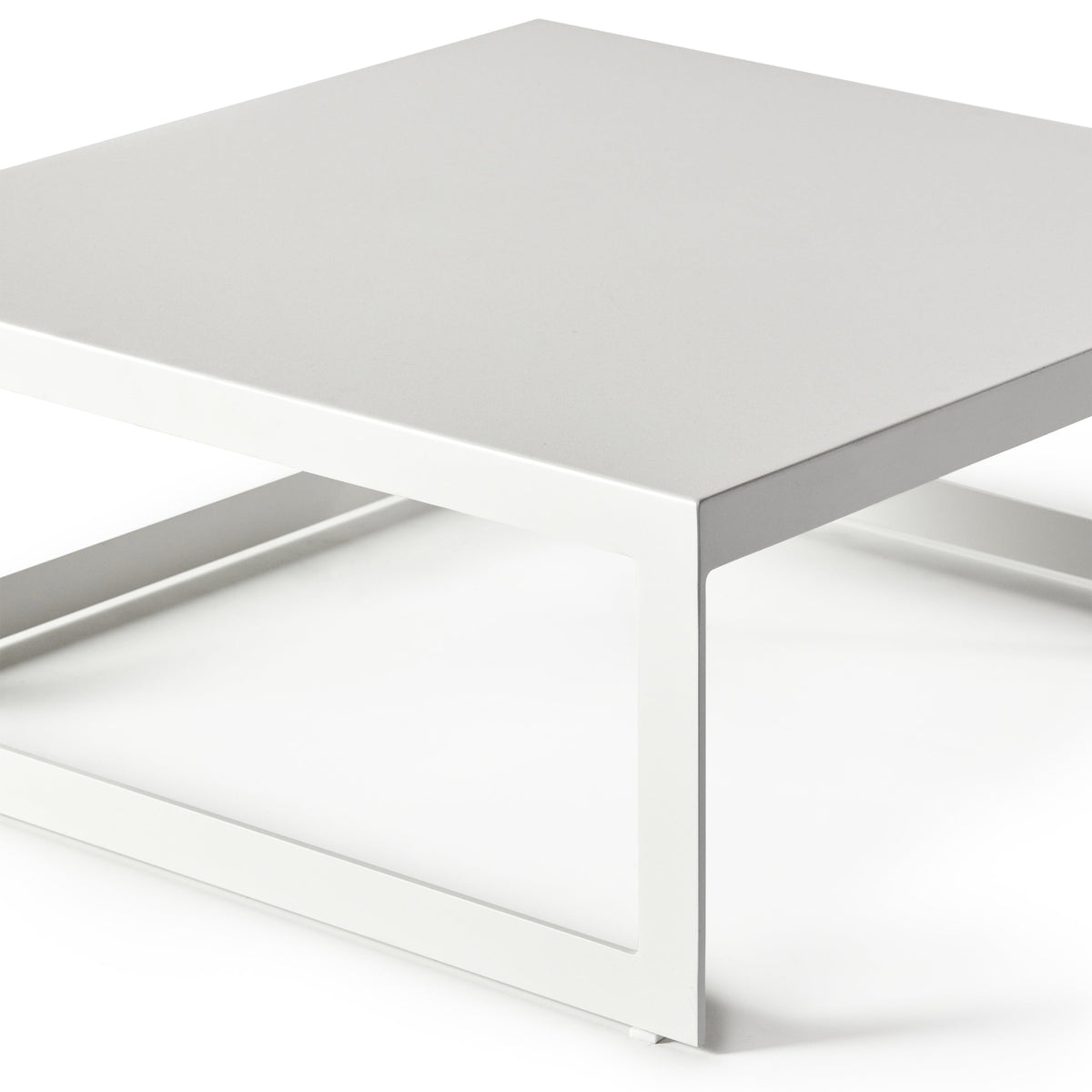Vista 36" White Square Coffee Table