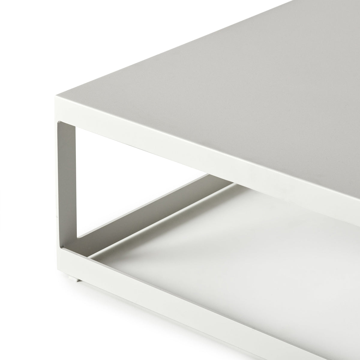 Vista 36" White Square Coffee Table