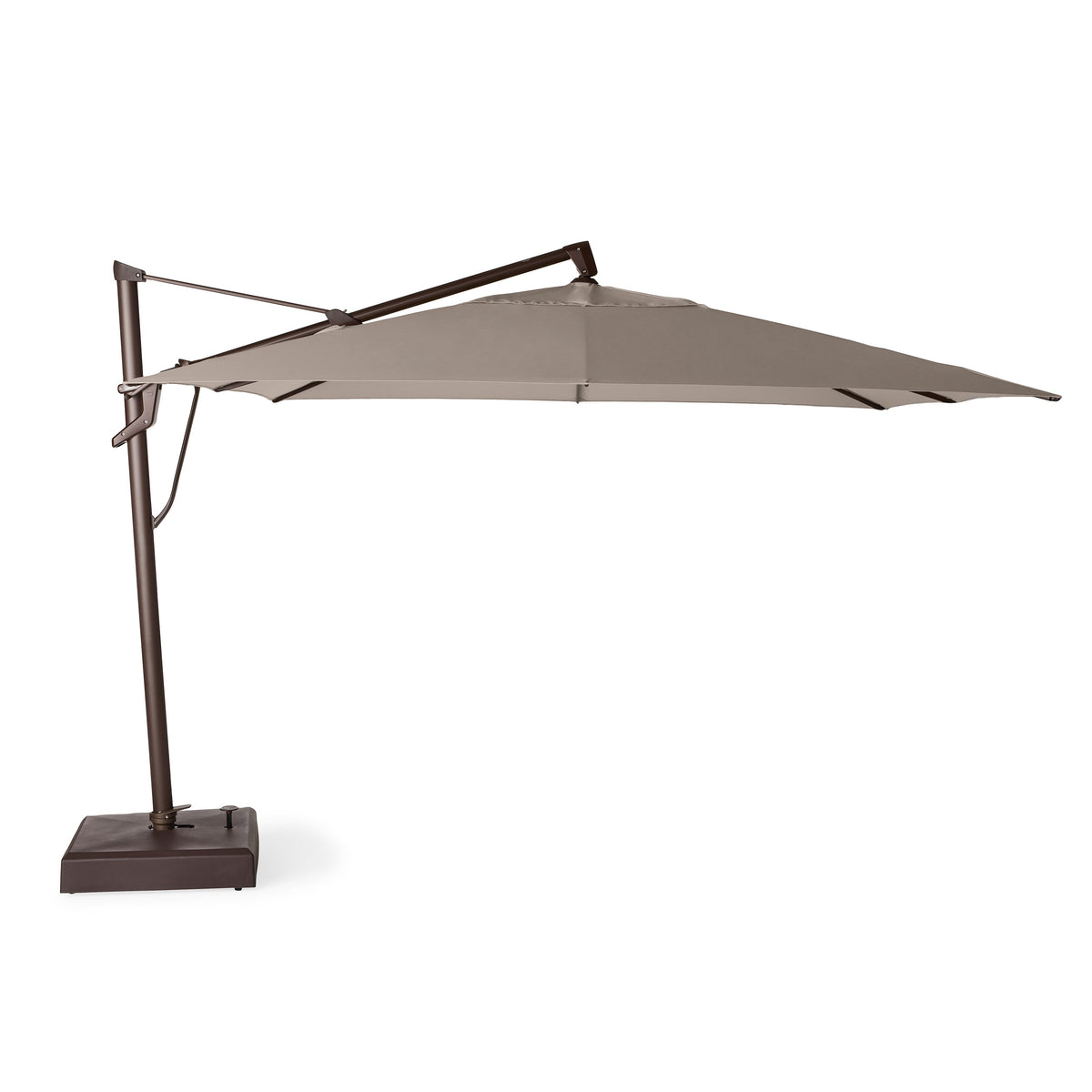 AKZ PLUS 11.5' Square Cantilever Umbrella - Bronze Frame & Taupe Canopy