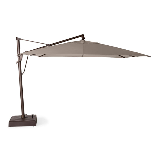 AKZ PLUS 11.5' Square Cantilever Umbrella - Bronze Frame & Taupe Canopy