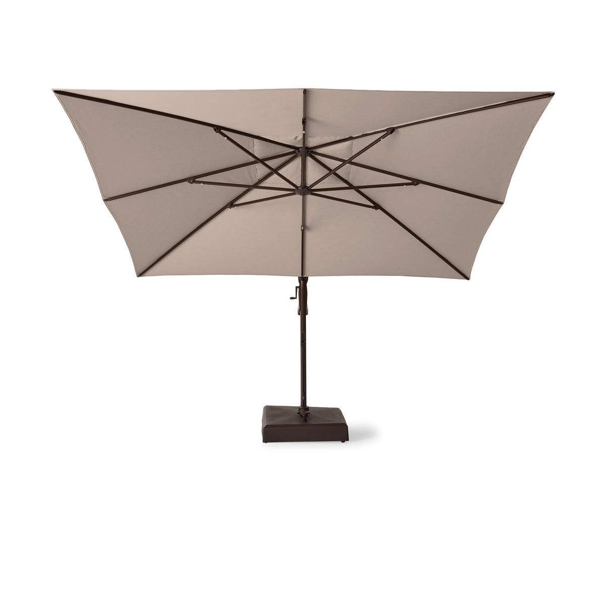 AKZ PLUS 11.5' Square Cantilever Umbrella - Bronze Frame & Taupe Canopy
