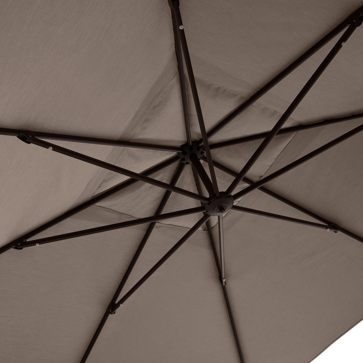AKZ PLUS 11.5' Square Cantilever Umbrella - Bronze Frame & Taupe Canopy