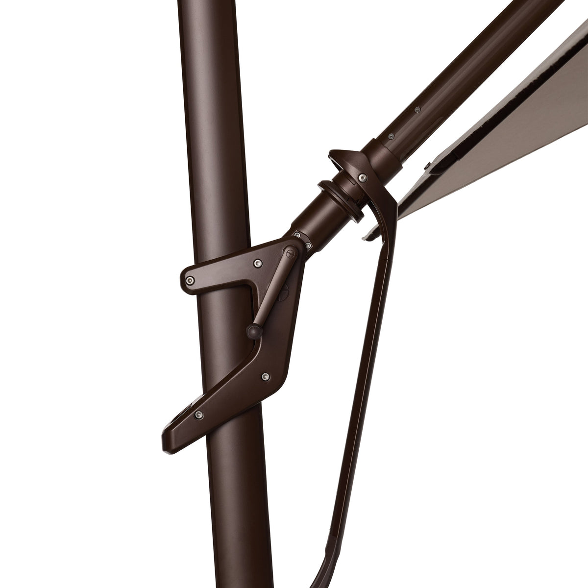 AKZ PLUS 11.5' Square Cantilever Umbrella - Bronze Frame & Taupe Canopy
