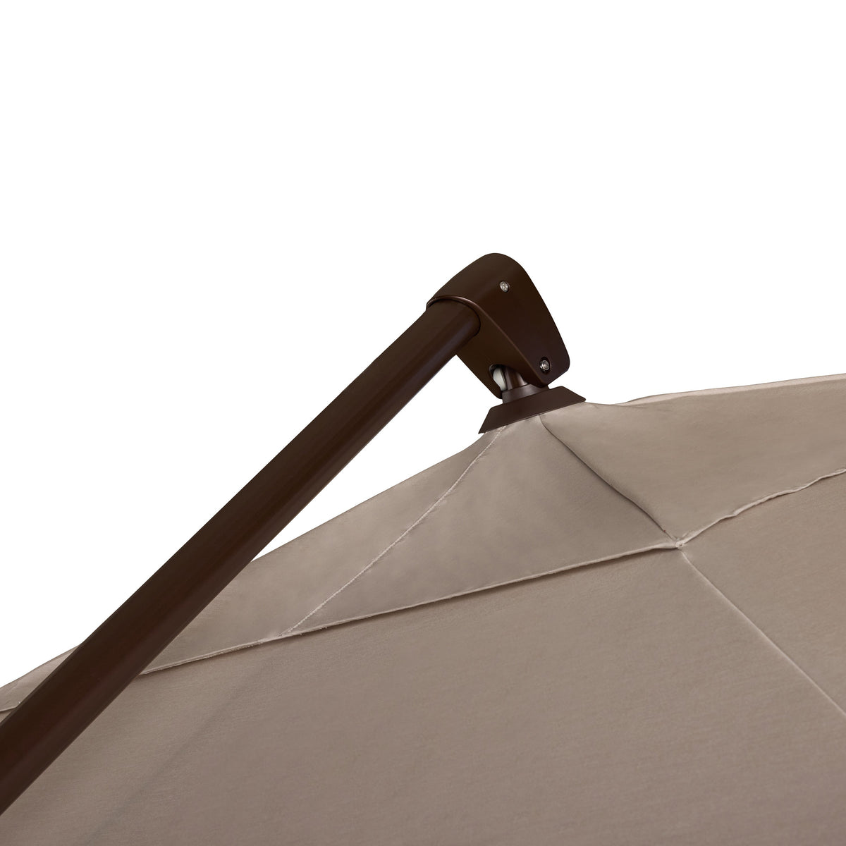 AKZ PLUS 11.5' Square Cantilever Umbrella - Bronze Frame & Taupe Canopy