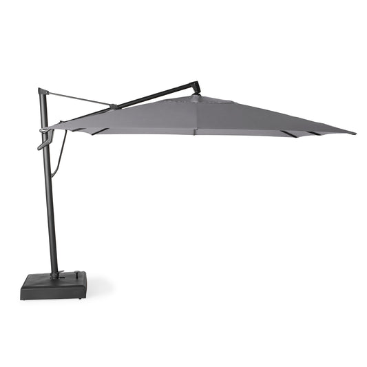 AKZ PLUS 11.5' Square Cantilever Umbrella - Black Frame & Charcoal Canopy