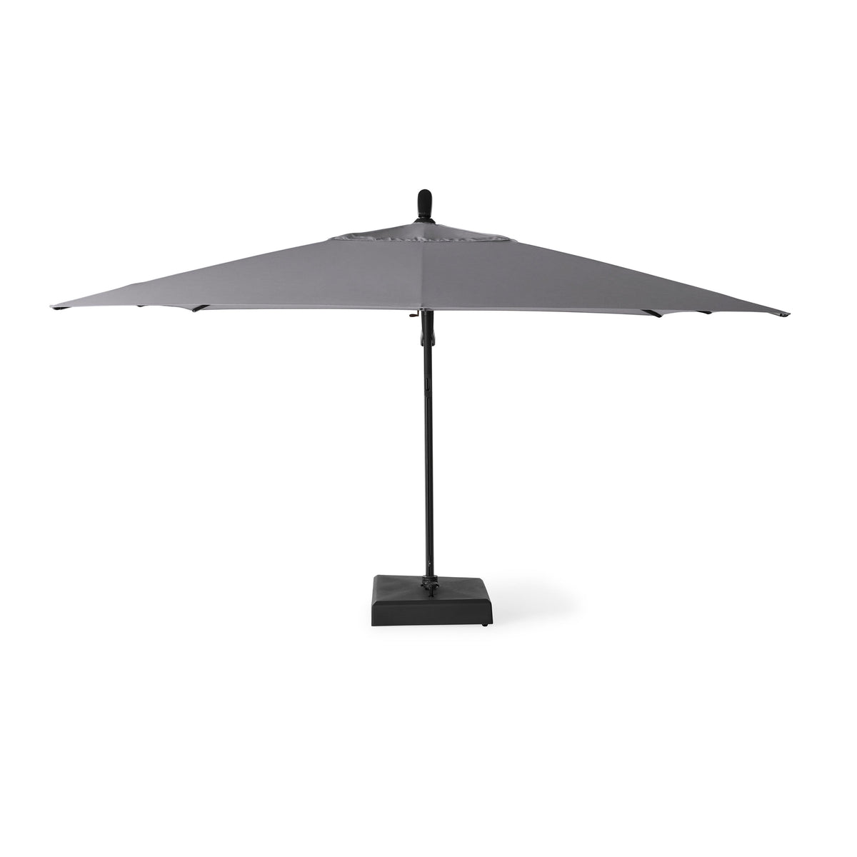 AKZ PLUS 11.5' Square Cantilever Umbrella - Black Frame & Charcoal Canopy