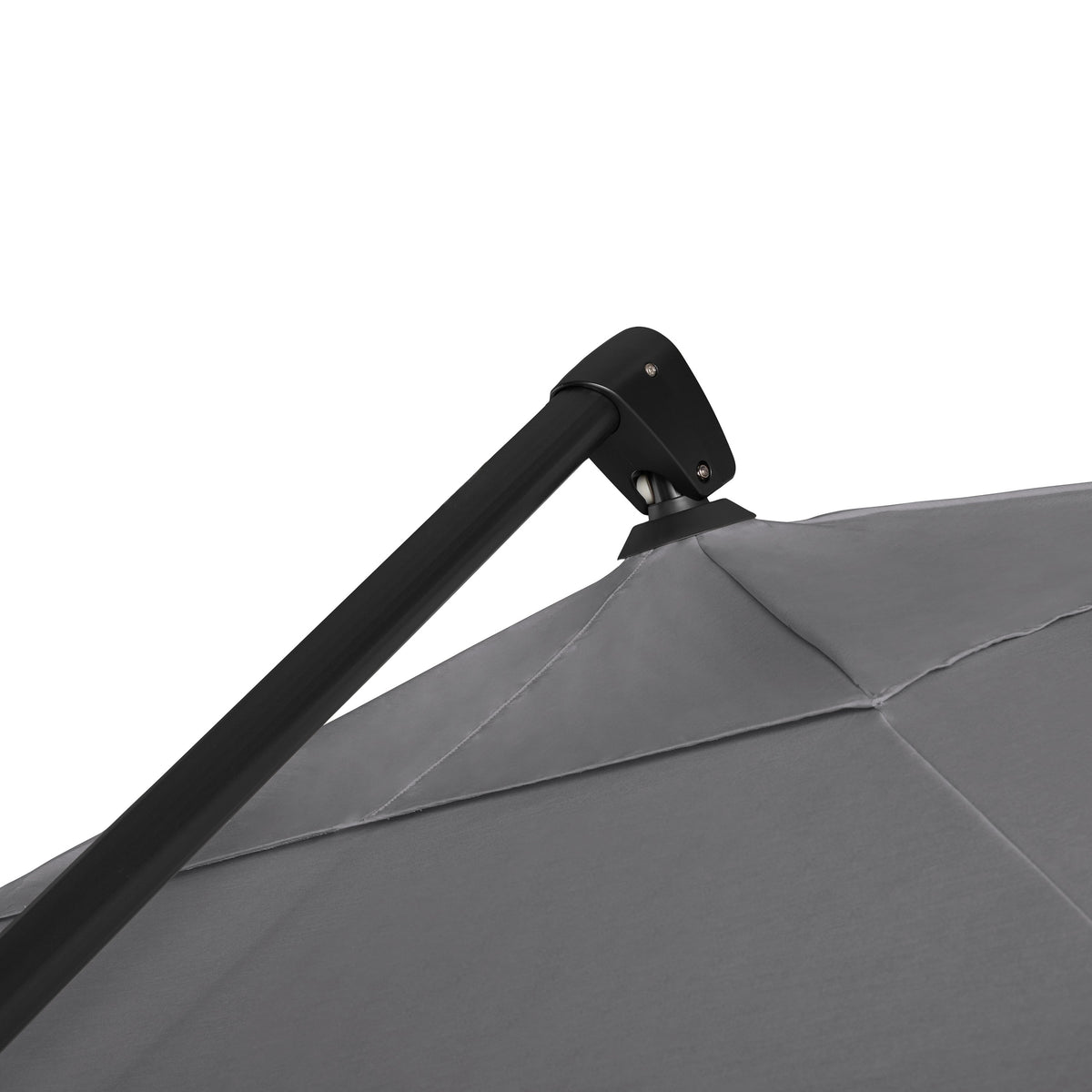 AKZ PLUS 11.5' Square Cantilever Umbrella - Black Frame & Charcoal Canopy