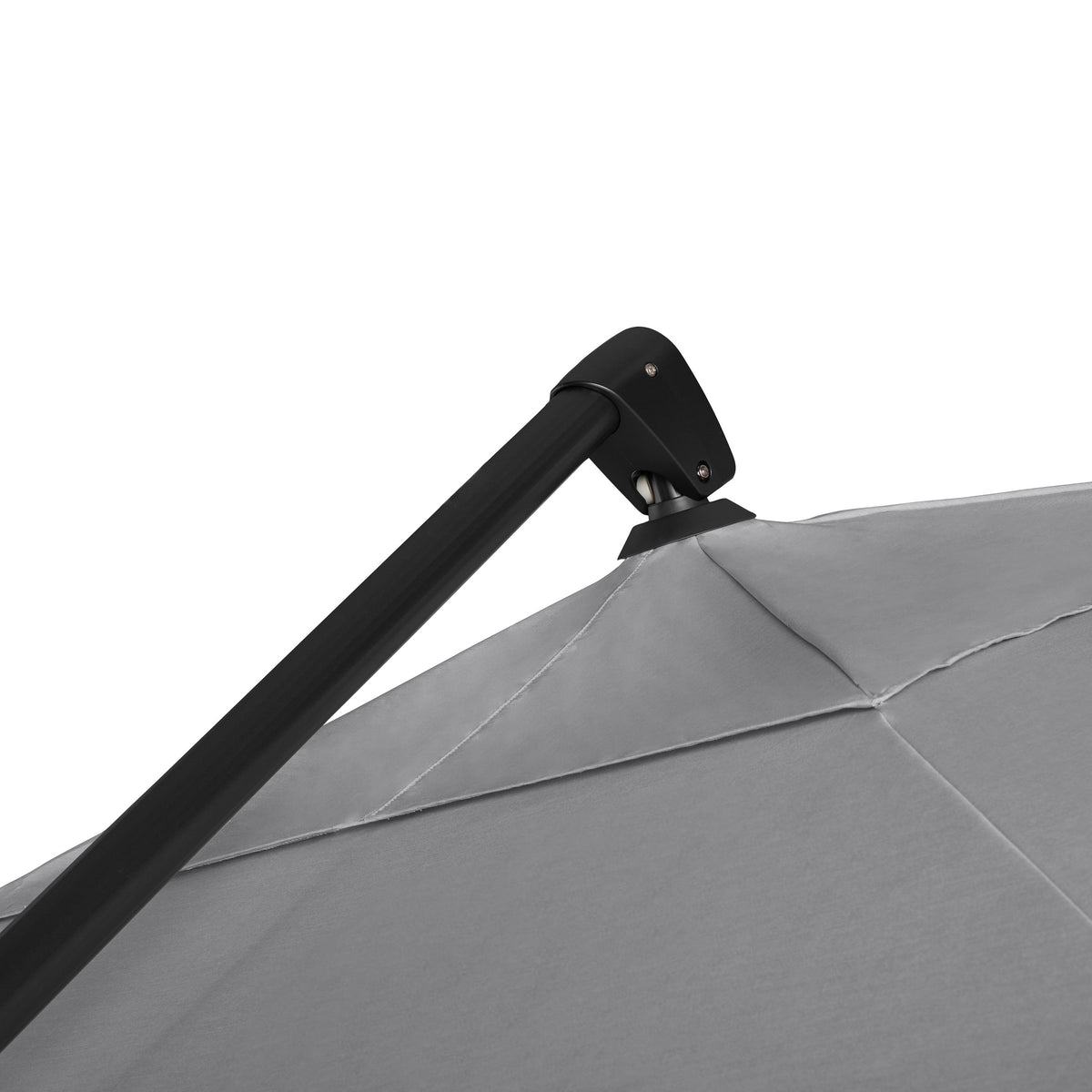 AKZ PLUS 11.5' Square Cantilever Umbrella - Black Frame & Canvas Granite Canopy