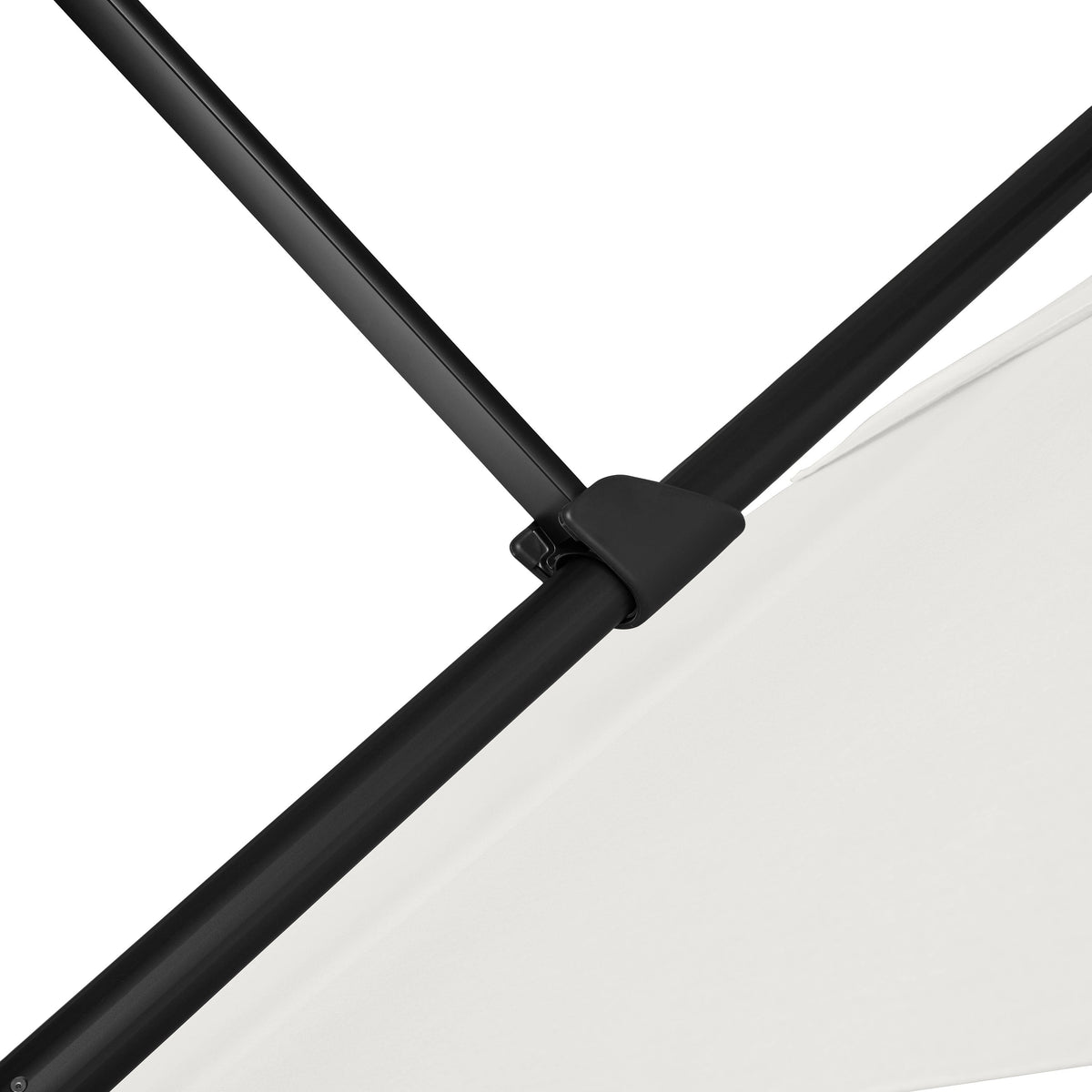 AKZ PLUS 11.5' Square Cantilever Umbrella - Black Frame & Natural Canopy