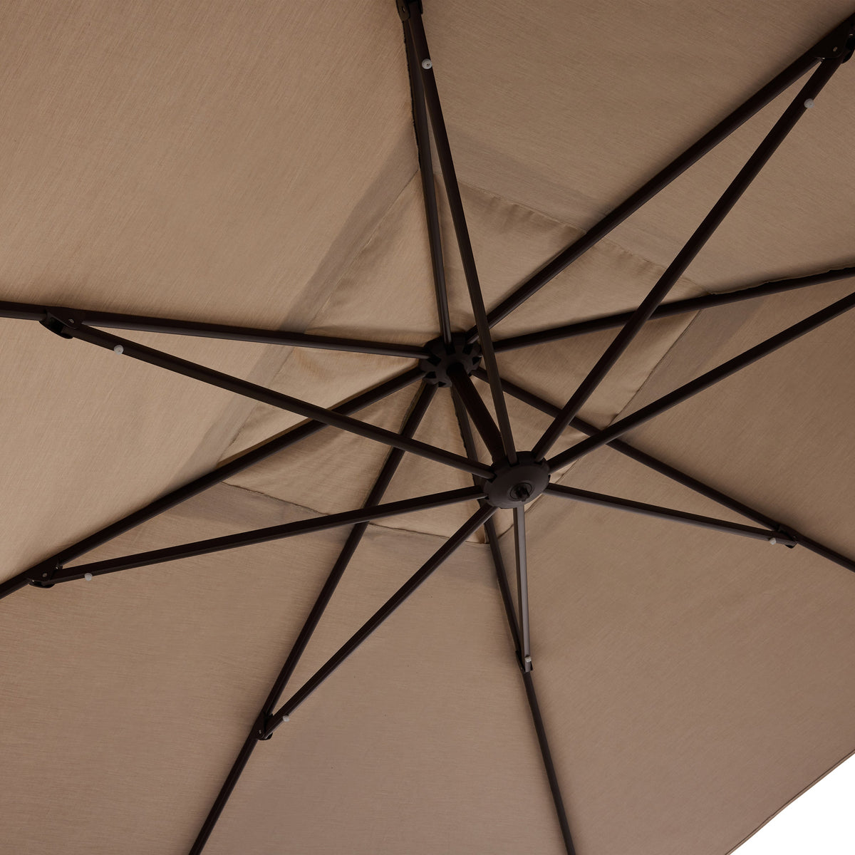 AKZ PLUS 11.5' Square Cantilever Umbrella - Bronze Frame & Canvas Flax Canopy