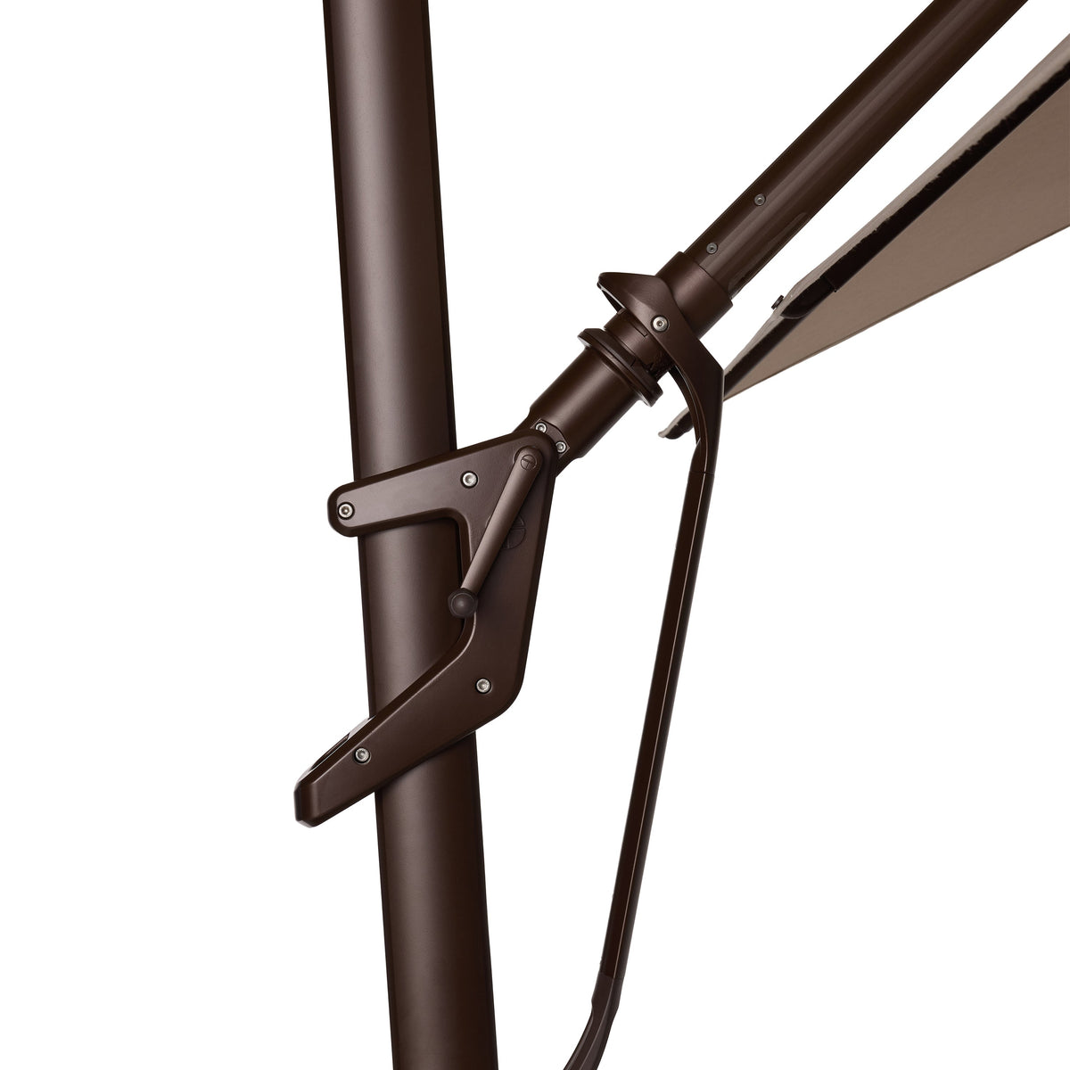 AKZ PLUS 11.5' Square Cantilever Umbrella - Bronze Frame & Canvas Flax Canopy