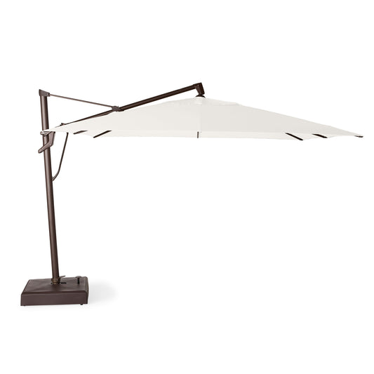 AKZ PLUS 11.5' Square Cantilever Umbrella - Bronze Frame & Natural Canopy