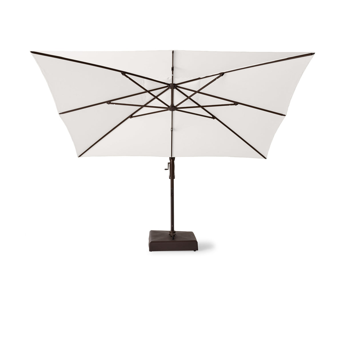 AKZ PLUS 11.5' Square Cantilever Umbrella - Bronze Frame & Natural Canopy