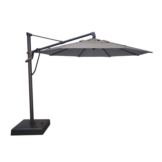 AKZ PLUS 11' Cantilever Umbrella - Black Frame & Charcoal Canopy