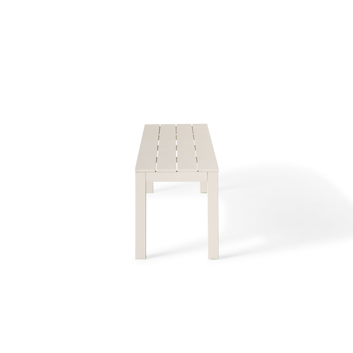Belvedere Backless Bench in Dune Aluminum