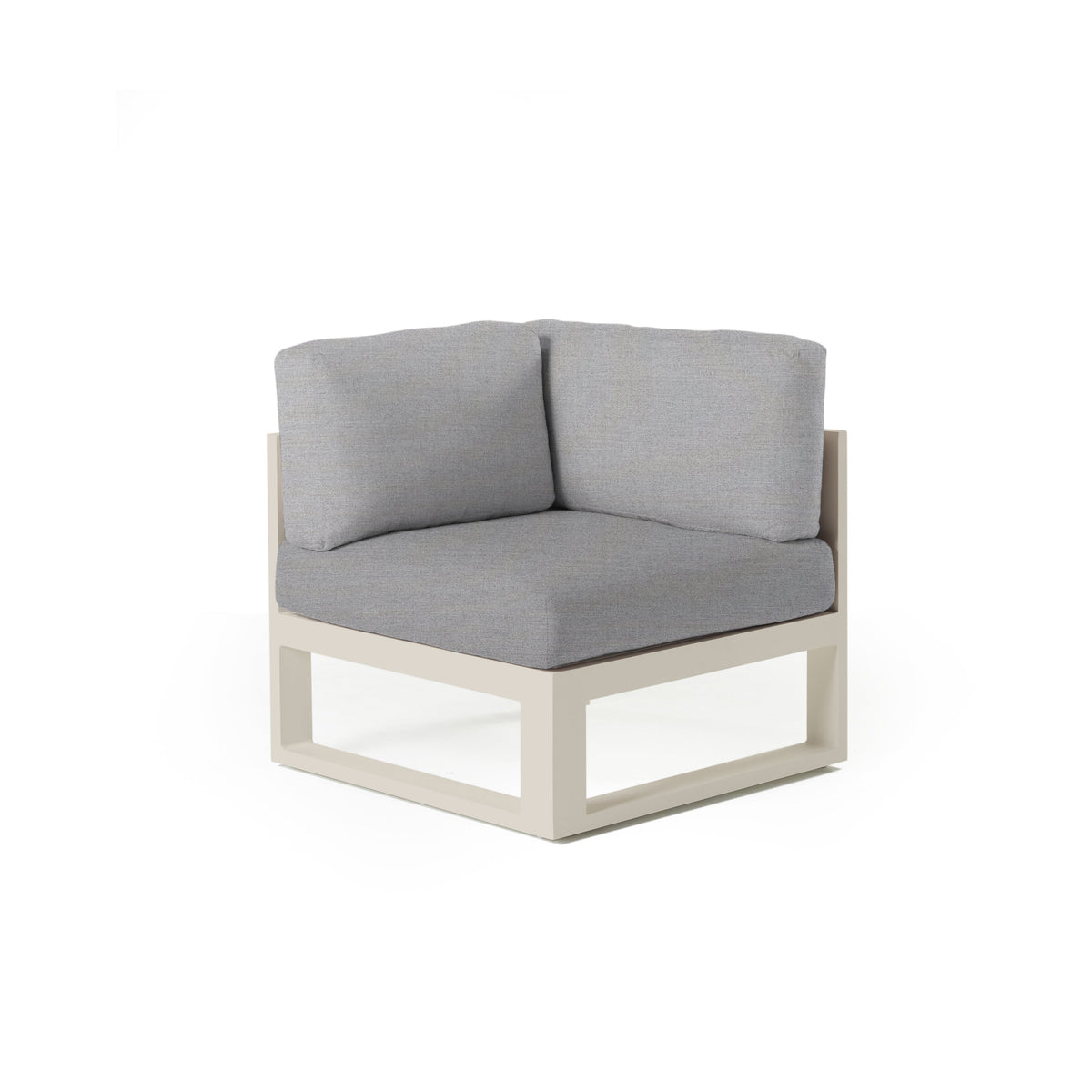 Belvedere Sectional Corner Chair in Dune Aluminum