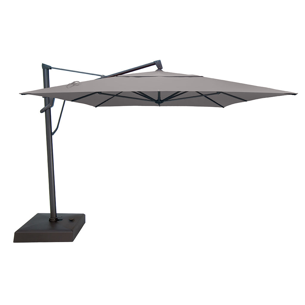 AKZ PLUS 10x13' Cantilever Umbrella - Black Frame & Charcoal Canopy