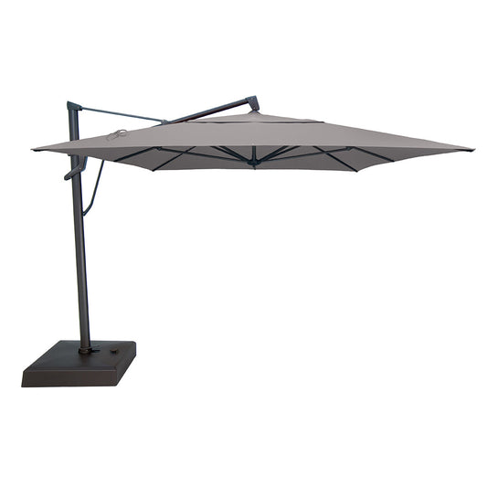 AKZ PLUS 10x13' Cantilever Umbrella - Black Frame & Charcoal Canopy