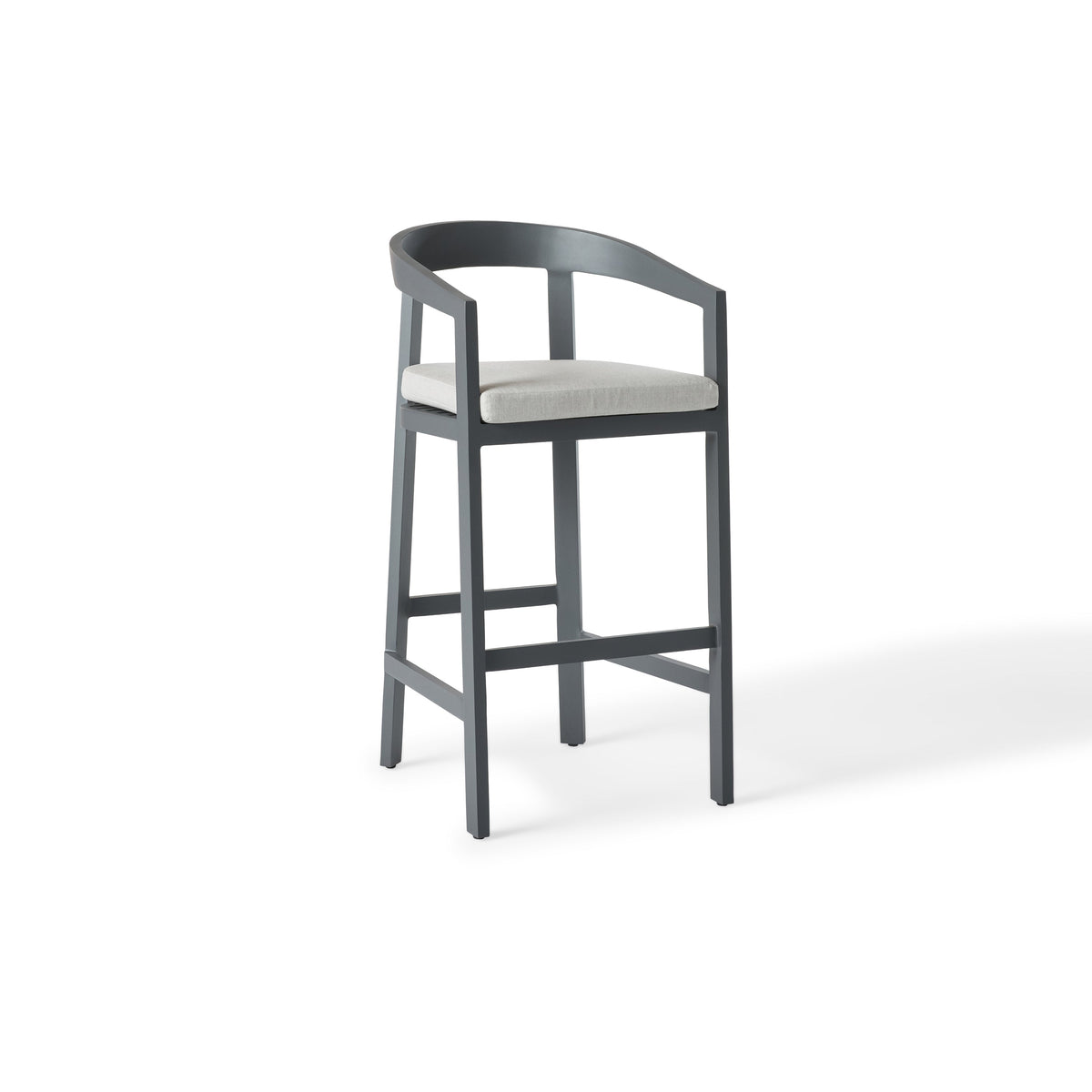 Cavallo Bar Chair in Charcoal Aluminum