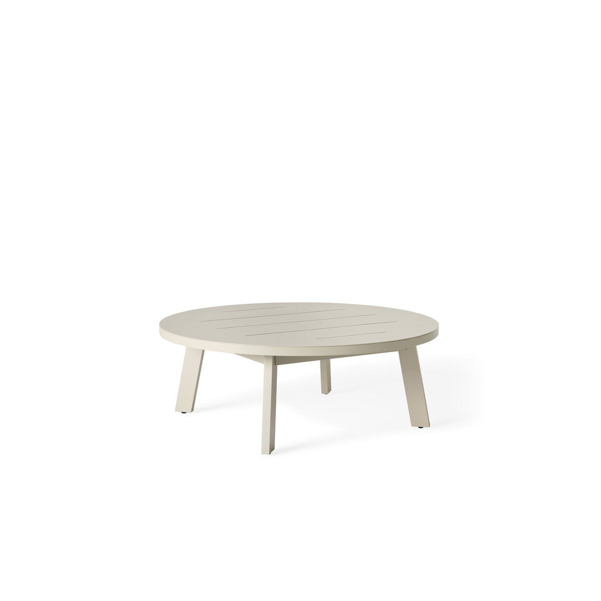 Cavallo 43" Round Coffee Table in Dune Aluminum