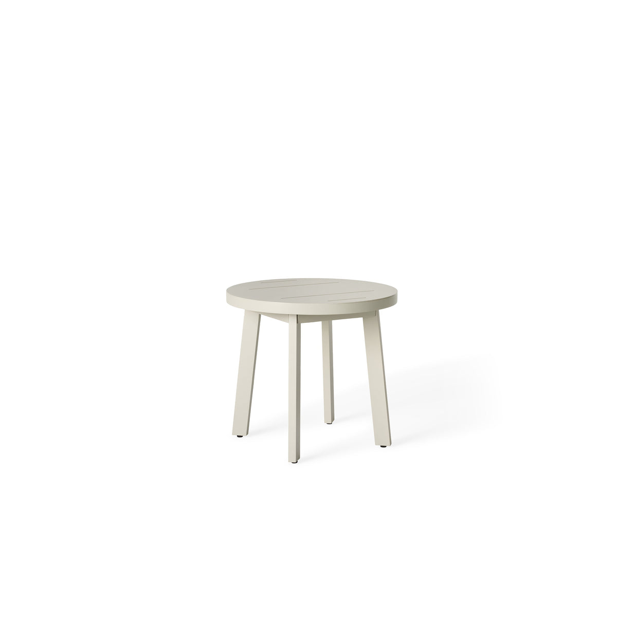 Cavallo Round Side Table in Dune Aluminum