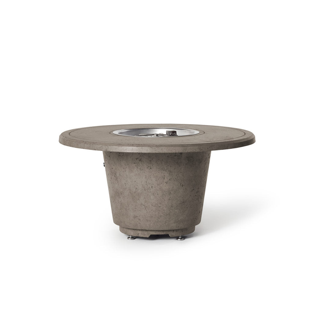 Indio Round Fire Table in Light Basalt