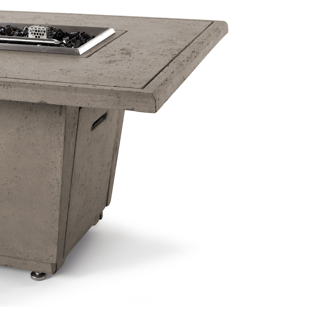 Indio Square Fire Table in Light Basalt