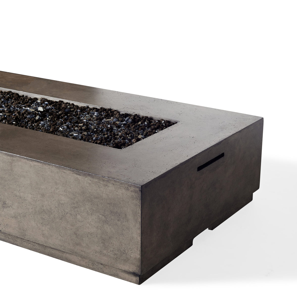 Legend 72" Rectangular Fire Table in Dark Basalt (Natural Gas)
